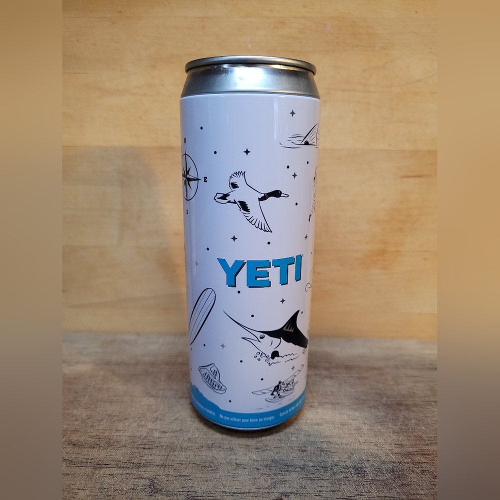 YETI White and Blue Stash Can